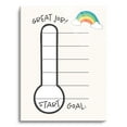 thumbnail image 1 of Goal: Start Great Job Rainbow White 16 x 12 Glass Wall Plaque Sign, 1 of 5