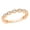 Aquamarine, variant on Collection Round Garnet 11 Stone Stackable Wave Band Ring for Women (Color Red, Clarity Moderately Included) in 18K Rose Gold, Size 4