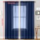 thumbnail image 4 of Cortinas transparentes para sala de estar, cortinas con bolsillo para varilla, paneles para ventanas, cortinas de gasa semitransparentes para dormitorio, cortinas transparentes, 4 of 8