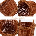 thumbnail image 3 of WEAVILUX 4Pcs Portable Brown Woven Flower Basket Hand-Made Decorative Storage for Home Use, 3 of 8