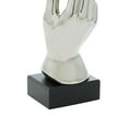 thumbnail image 6 of 5" x 13" Silver Polystone Hands Sculpture, by DecMode, 6 of 10