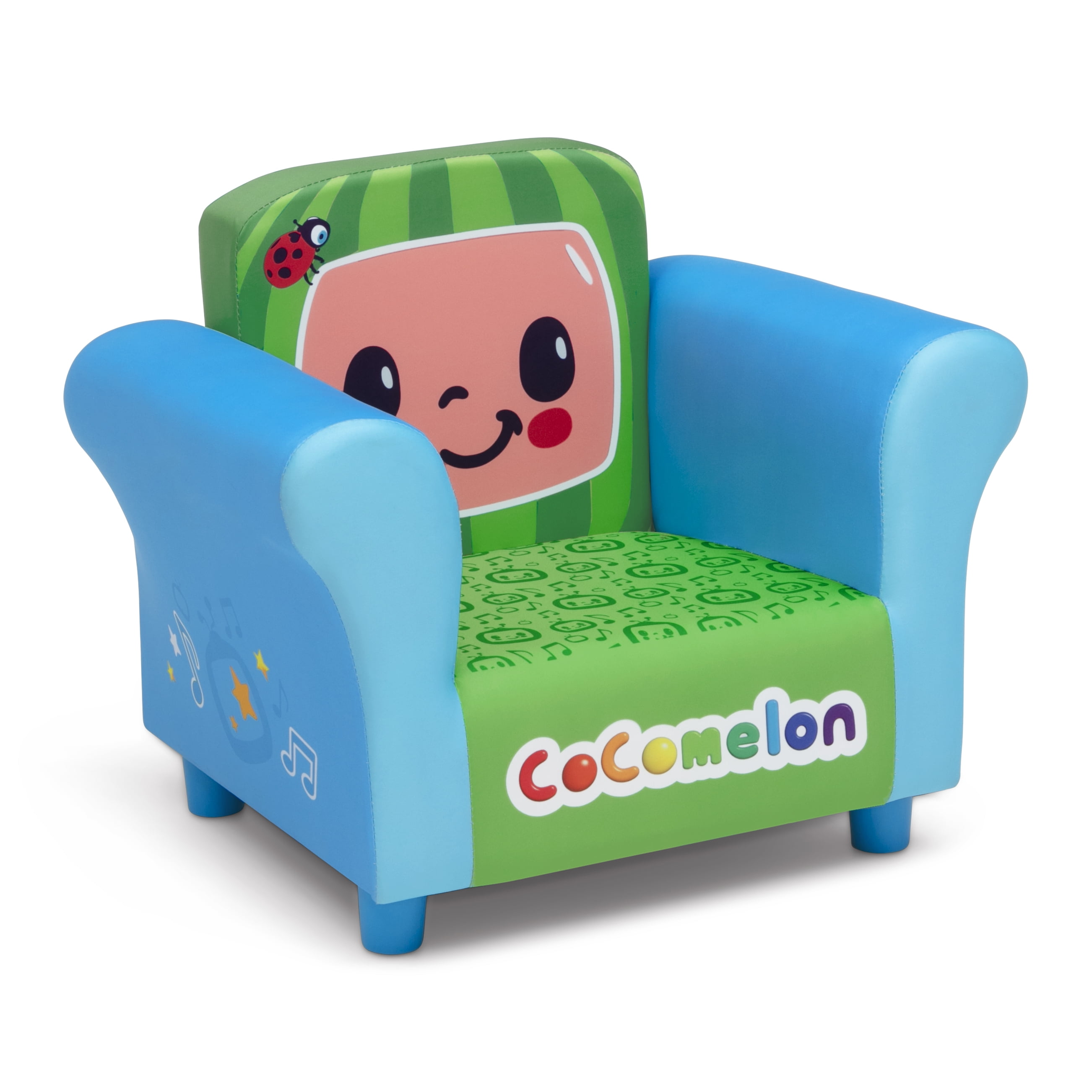 CoComelon Upholstered Chair by Delta Children, Blue/Green