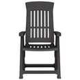 thumbnail image 2 of vidaXL Garden Reclining Chairs 2 pcs Anthracite PP, 2 of 5