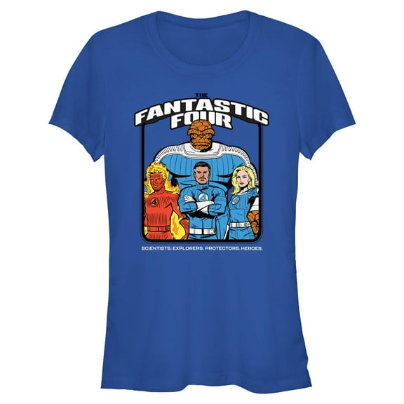 Juniors The Fantastic Four: First Steps Explorers and Heroes Pose T Shirt