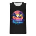 thumbnail image 4 of Blczomt Men's Tank Shirts Gym Sleeveless Tees Beach Black Graphic Muscle Workout Men Tops, 4 of 4