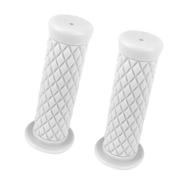 2 Pcs Motorcycle Handlebar Grips Universal for Motorcycles 22mm Handlebars - White