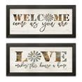 thumbnail image 1 of Gango Home Decor Country-Rustic Welcome Come as You Are & Love Makes This House a Home by Marla Rae (Ready to Hang); Two 18x8in Black Framed Prints, 1 of 5