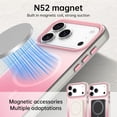 thumbnail image 7 of ELEHOLD For Apple iPhone 17 Magnetic Protective Case Cover Shock-Absorbent Anti-Fingerprint Wireless Charging Non-Slip Gradient Back Cover,Pink, 7 of 7