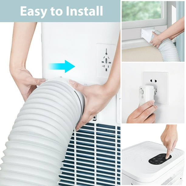 LifePlus Portable Air Conditioner 10,000 (Ashrae) Indoor Room AC Unit Dehumidifier Window Kit Control Bedroom 2023 New - Walmart.com