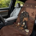 thumbnail image 4 of Xixirimido Car Seat Cover Towel Sweatproof Gym Seat Protector with Non-Slip Backing Universal Fit Front Seat Mat for Sports, Beach, Swimming, Dachshund Dig Daisy Brown, 4 of 8