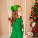 thumbnail image 4 of Lazo De Pelo Peludo Verde Grande Con Accesorios Para Disfraz De Mujer Y NiñA, Pinza Para El Pelo Para Navidad, Adornos Para ÁRboles, 4 of 5