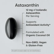 Triple Strength Vegan Astaxanthin from Algae - Non-GMO w/ Coconut Oil - 60 Count