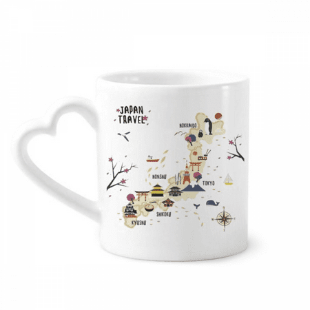 

Local Japanese Travelling map Mug Coffee Cerac Drinkware Glass Heart Cup