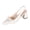 White, variant on Black Women Heeled Sandals Casual Closed Toe Bow Decor Pointed Toe Block Heel Versatile Plus Size Shoes Footwear For Outdoor Indoor Occasion Size 39 Eu Us 7 Foot Length 9.65 Inches