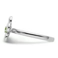 thumbnail image 4 of Sterling Silver Polished Peridot Flower Ring, 4 of 5