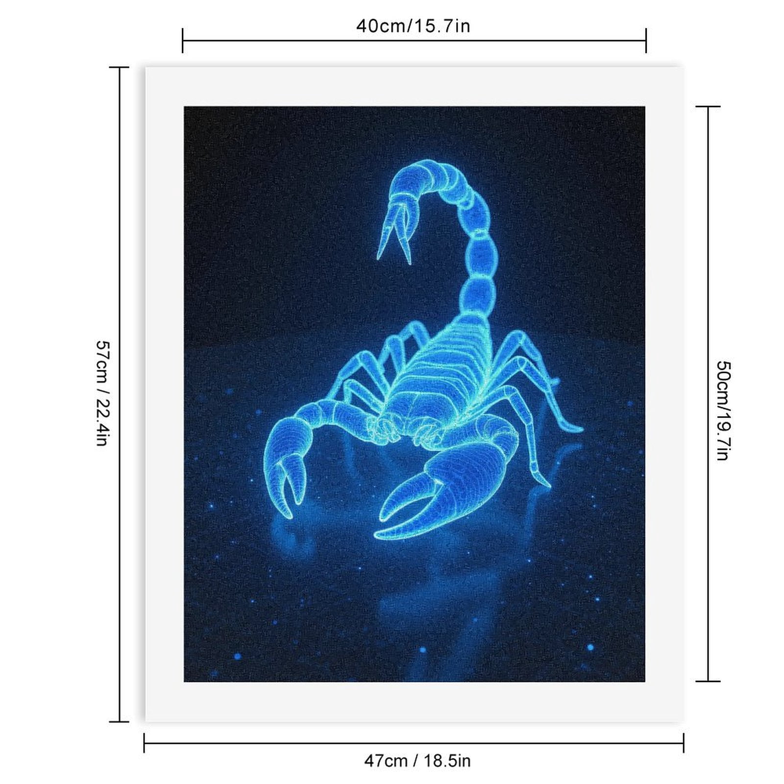 Paint by Numbers Kit for Adults, Holographic Scorpion Digital Art Paint by Numbers, Easy Paint by Numbers Kit for Adults Beginner, DIY Adult Paint by Number Kits on Canvas, 12x16in Home Decor