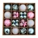 thumbnail image 1 of Adorno de bola navideña, decoración de bola navideña, colección decorativa, irrompible Azul Blanco Rosa, 1 of 9