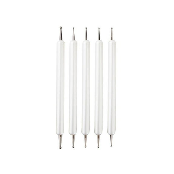 5pcs Double Ended Dotting Tools Set Pattern Tracing Ball Stylus Pen for Mandala Rock Painting Embossing Pattern Pottery Clay Craft Nail Art