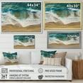 thumbnail image 4 of Designart "Tranquil Aerial View of Waves II" Coastal Framed Wall Art Decor - Coastal White Coastal Beach Entryway Framed Wall Art, 4 of 6