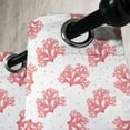 thumbnail image 3 of Ambesonne Coral Grommet Curtain, Underwater Seaweeds Dots, 50" x 120", Coral Red White, 3 of 6