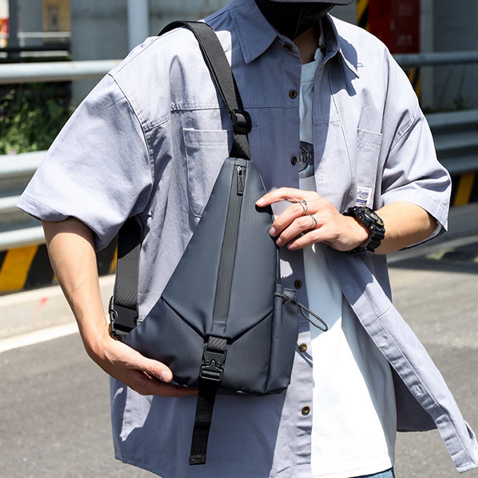 Deals SSZMDLB Home Accessories Small Sling Bag Crossbody Chest Shoulder Sling Purse One Strap Travel Bag For Men Women Boys Walmart