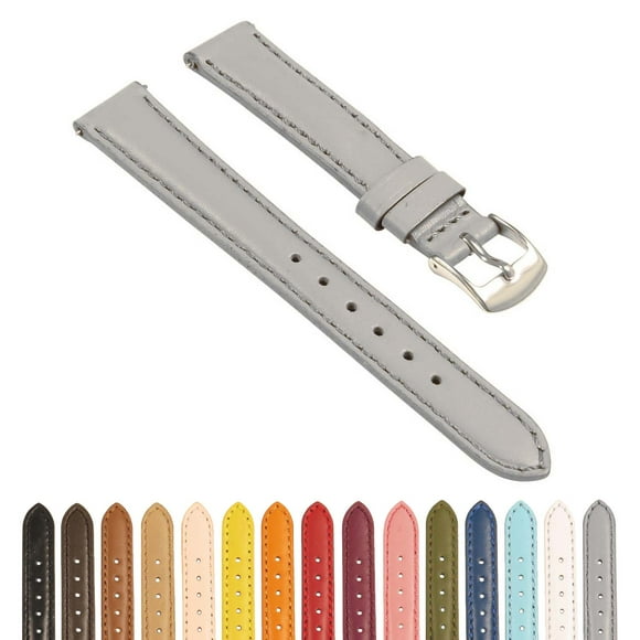 StrapsCo Bracelet de Montre en Cuir Classique pour Femmes - Bracelet à Dégagement Rapide - 10mm 12mm 14mm 16mm 18mm 20mm 22mm 24mm