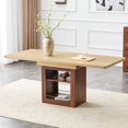 thumbnail image 4 of Expandable Dining Table with Storage - 59" to 71" Walnut Finish, Seats 4-8, 4 of 10