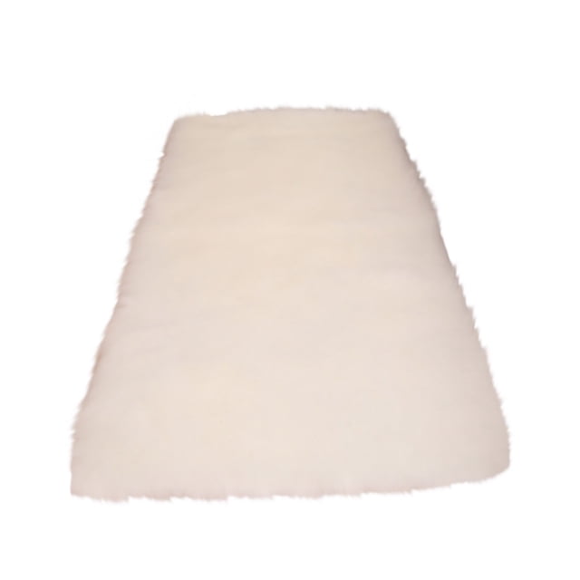 Faux Fur Shag Area Rug, Plush Soft Non-Slip Carpet for Bedroom Living Room, Machine Washable Floor Mat for Pet, 1.6X5.9 Feet White