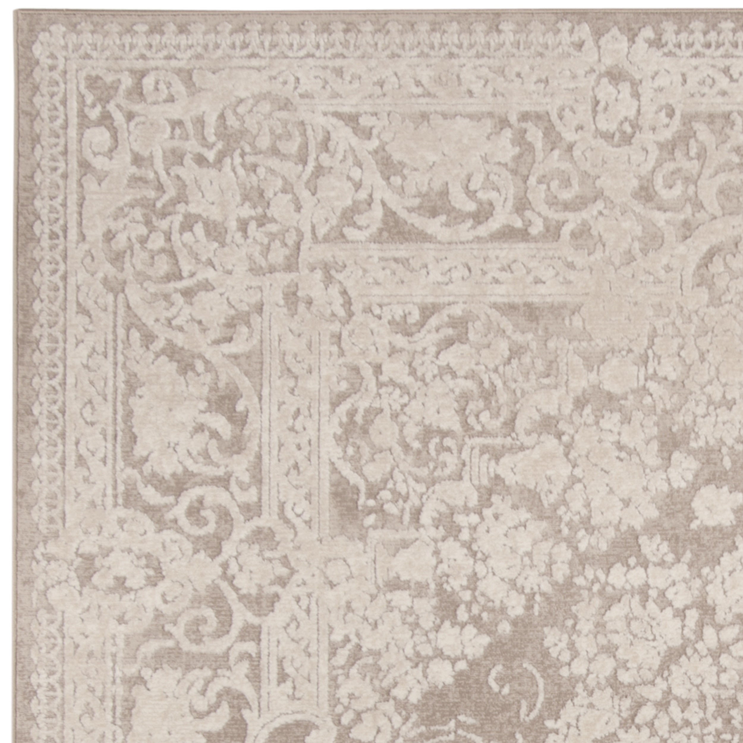 SAFAVIEH Reflection Sophia Traditional Area Rug, Beige/Cream, 5' x 5' Square