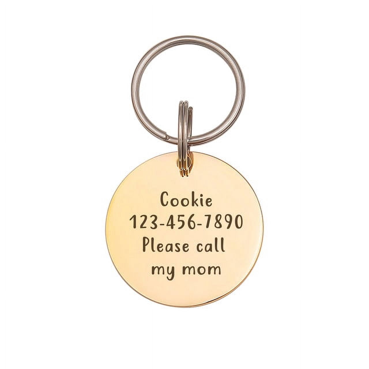 Anavia Stainless Steel Double Sided Round Free Beer Upon Return Engraved Dog & Cat ID Tag, Multi-color, M