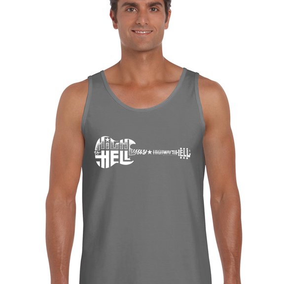 LA Pop Art Men's Word Art Tank Top - Highway to Hell