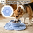 thumbnail image 5 of Pet Slow Feeder Bowl, 2-in-1 Foldable Silicone Lick Mat with Suction Cups, 1 Pack Non Slip Slow Eating Pet Feeding Bowl, Slow Down Eating Choking Prevention Feeder for Dogs and Cats, 5 of 6
