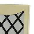 thumbnail image 4 of Rectangle Wooden Frame Mirror with Criss Cross Pattern, White and Black - Saltoro Sherpi, 4 of 5