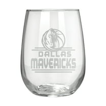 Dallas Mavericks Etched 17oz. Rally Cry Stemless Wine Glass