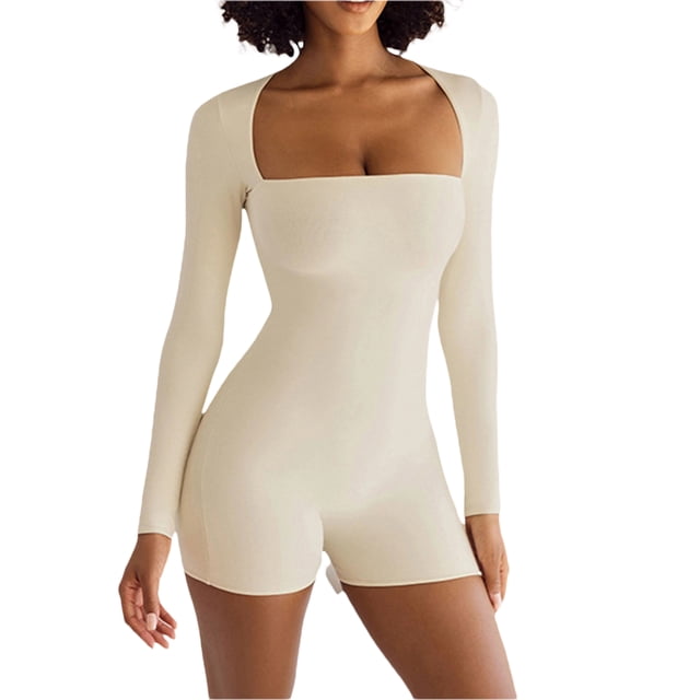 Txlixc Vestido de mujer, cuello cuadrado de manga larga Txlixc moda