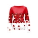 thumbnail image 2 of SuéTer Para Mujer DíA De San ValentíN CorazóN/áNgel Bebé/Letra Estampado Manga Larga SuéTer Tops XBTCLXEBCO Corazones Rojos;M, 2 of 6