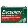 Excedrin Migraine Pain Reliever Caplets, 24 Count, 2 Pack