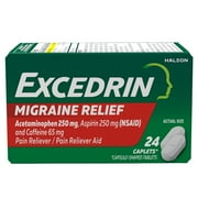 Excedrin Migraine Pain Reliever Caplets, 24 Count, 3 Pack