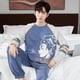 thumbnail image 3 of Pijamas de algodón 100% para parejas y hombres, conjuntos de ropa de dormir para el hogar, con dibujos animados dulces, a la moda, para invierno, 6 estilos, M-5XL, 3 of 4