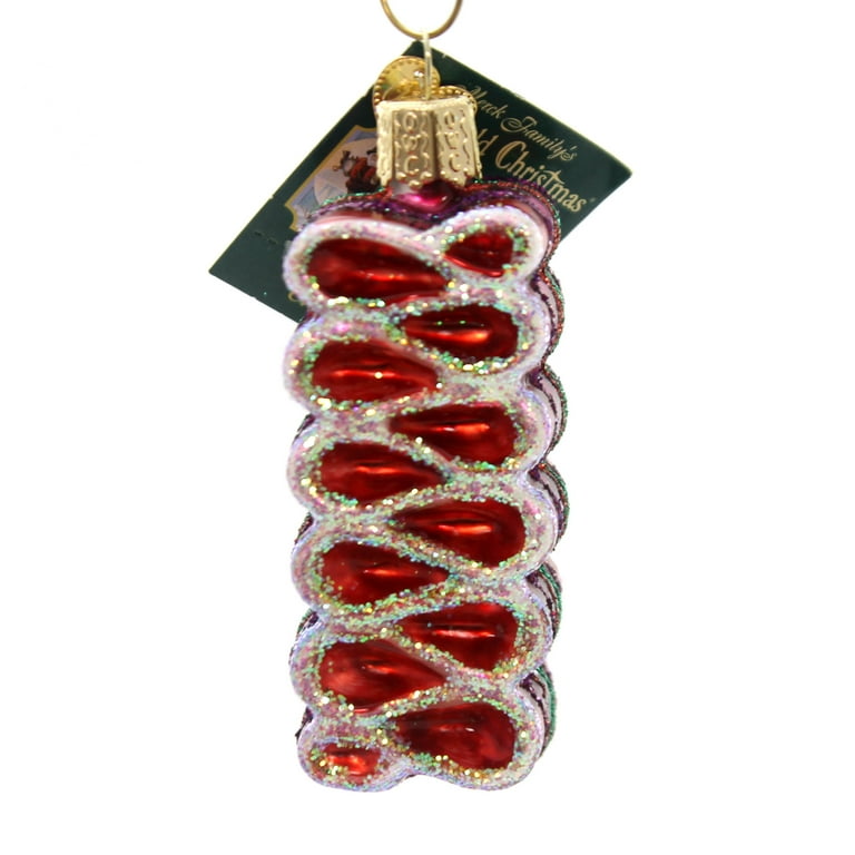 Old World Christmas Ribbon Candy Glass Ornament Sweets Food 36055 Purple 