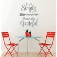 thumbnail image 4 of Live Simply, Remain Grateful Vinyl Inspiration Décor Wall Stickers, 28x23-Inch, Storm Gray, 4 of 6