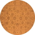 thumbnail image 1 of Ahgly Company Indoor Round Oriental Orange Traditional Area Rugs, 3' Round, 1 of 4