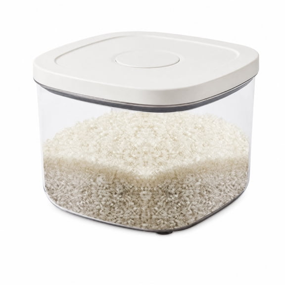 Asoricing Rice Storage Container, Airtight Rice Dispenser with Press Lid, Sealed Food Storage Bin for Flour, Grain and Pet Food, Kitchen Pantry Organizer