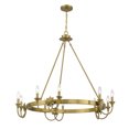 thumbnail image 5 of Warm Brass Ten Light Chandelier from the Sullivan Collection, 5 of 5