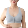thumbnail image 1 of Plebaso Women's Seamless Front Closure Bras Silk Full Coverage Removable Pads Ladies Everyday Bras with Button, 1 of 7