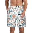 thumbnail image 1 of Fotbe Eiffel Tower Trajes de Baño Estampados para Hombre, Shorts de Verano de Secado Rápido, Ropa de Playa, Bañadores-Medium, 1 of 6