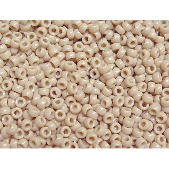 Jolly Store Crafts Light Tan 6.5x4mm Mini Pony Beads, 1000pcs., Made in the USA