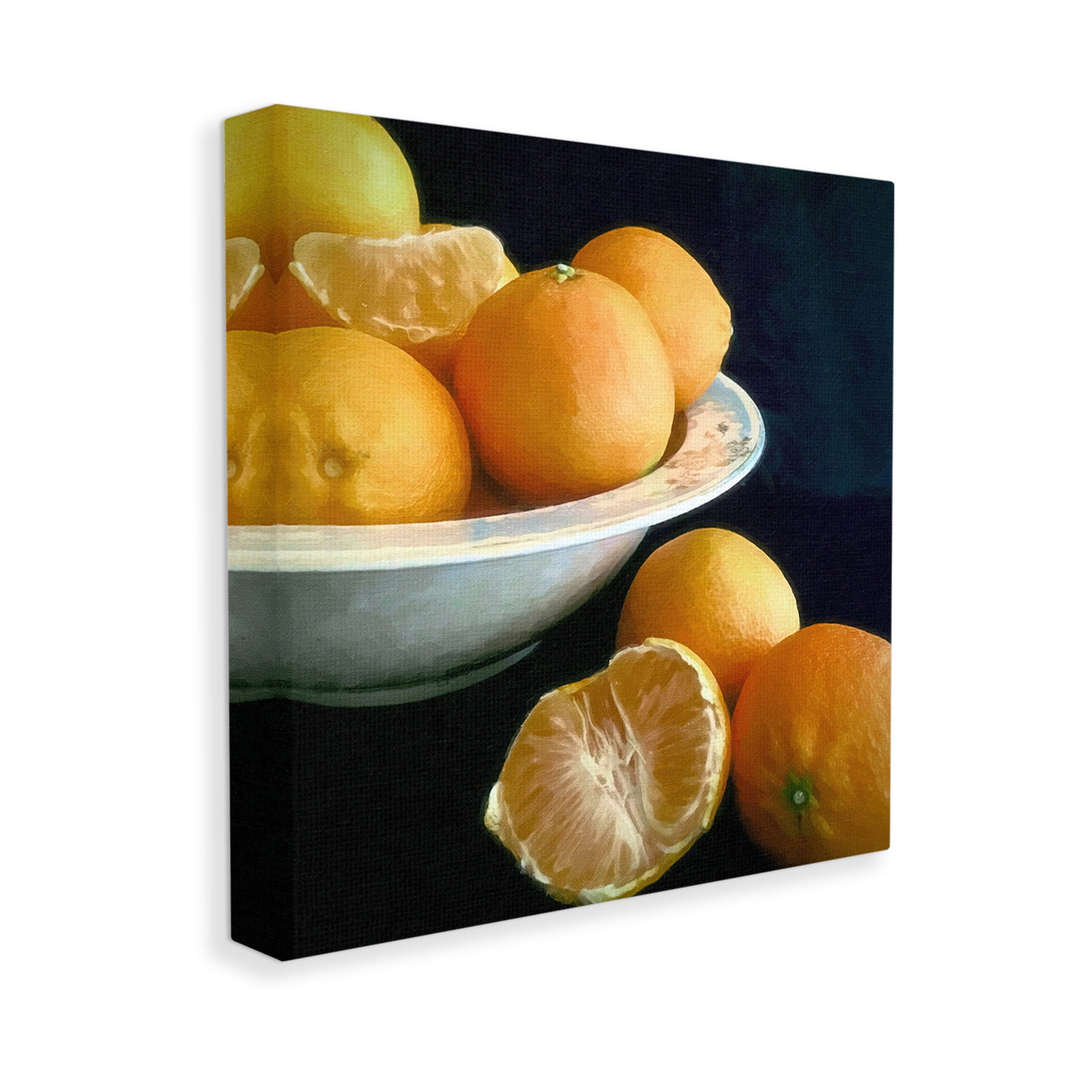 Stupell Industries Peeled Oranges Still Life Food & Beverage Painting Gallery Wrapped Canvas Art Print Wall Art, 17 x 17