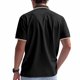 thumbnail image 4 of Blusa y camisa de manga corta con cuello vuelto para hombre, de verano, de malla, informal, holgada, con solapa y botones, de poliéster., 4 of 9