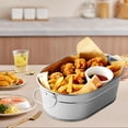 thumbnail image 1 of Cesta para freidora, cubo para patatas fritas, servicio de mesa de comida frita, acero inoxidable, cesta ovalada para cocina, hogar, barra de pollo 7 cm de altura, 1 of 8